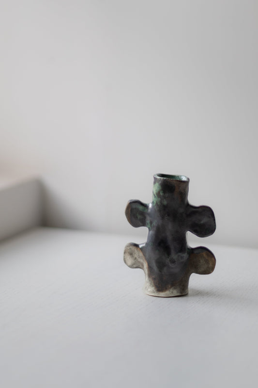 Black-Green Candlestick by Alice Johnson