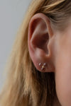 Small Woven Three Glass 18k Earrings by Bubun