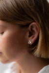 Medium Woven Three Glass 18k Earrings by Bubun