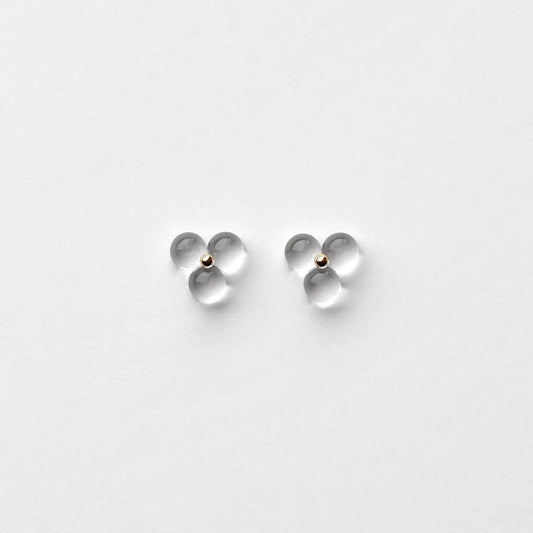Medium Woven Three Glass 18k Earrings by Bubun