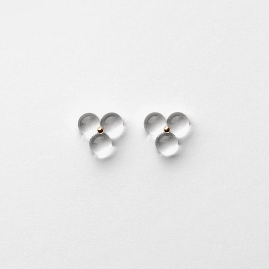 Woven Three Glass 18k Earrings by Bubun