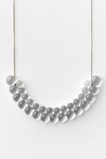 Woven Semicircle Medium Glass 18k Necklace by Bubun