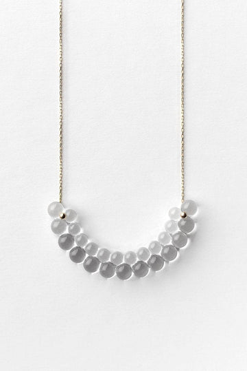 Woven  Semicircle Small Glass 18k Necklace by Bubun