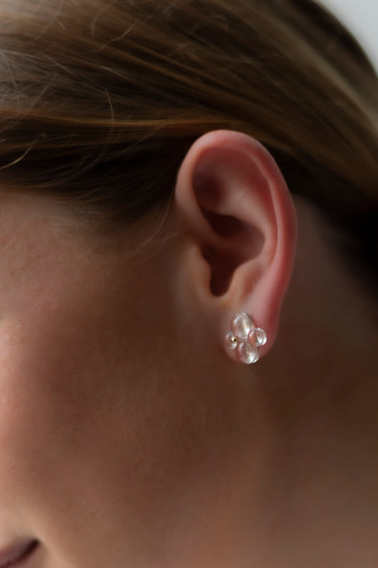 Woven Four Glass 18k Earrings II by Bubun