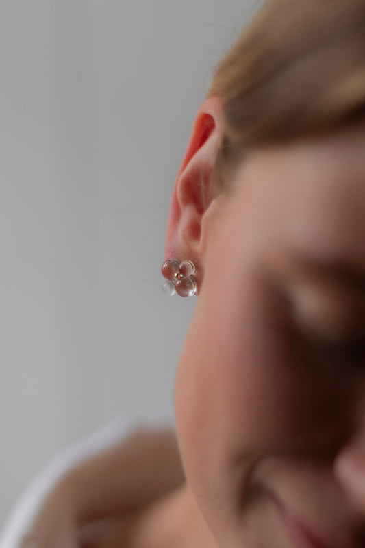 Woven Four Glass 18k Earrings II by Bubun