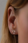 Extra Small Woven Three Glass 18k Earrings by Bubun