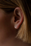 Extra Small Woven Three Glass 18k Earrings by Bubun