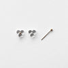 Extra Small Woven Three Glass 18k Earrings by Bubun