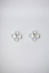 Woven Four Frosted Glass 18k Earrings by Bubun