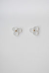 Extra Small Woven Three Frosted Glass 18k Earrings by Bubun