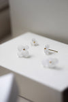 Small Woven Three Frosted Glass 18k Earrings by Bubun