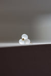 Small Woven Three Frosted Glass 18k Earrings by Bubun