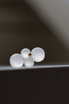 Woven Four Long Frosted Glass 18k Earrings by Bubun