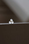Extra Small Woven Three Frosted Glass 18k Earrings by Bubun