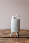 Tall Matte White Bottle Sculpture by Catherine Dix