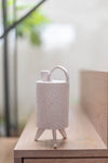 Tall Matte White Bottle Sculpture by Catherine Dix