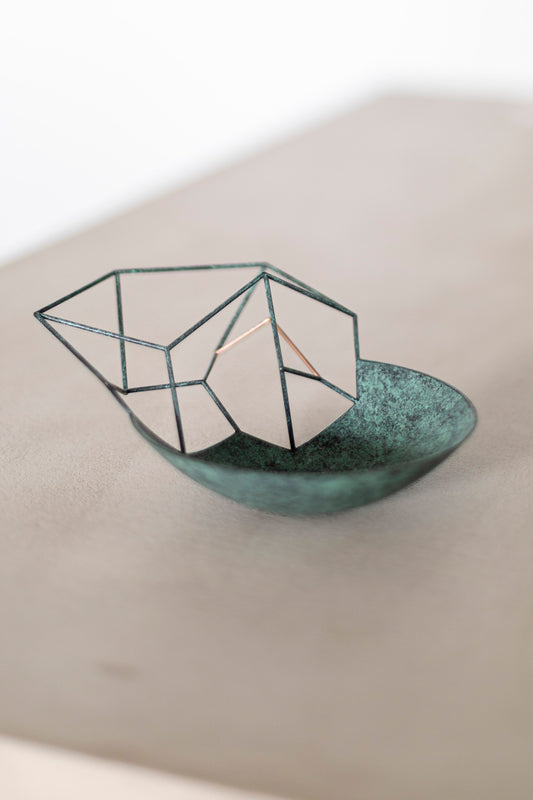 Small Verdigris ‘Ghost Bowl’ by Ane Christensen