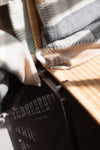 Hand-woven Alpaca Throw, Sage Green, Caramel Brown & Charcoal Warp by Catarina Riccabona