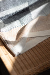 Hand-woven Alpaca Throw, Sage Green, Caramel Brown & Charcoal Warp by Catarina Riccabona