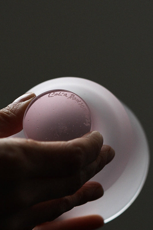Satin Pink Glass by Celia Dowson