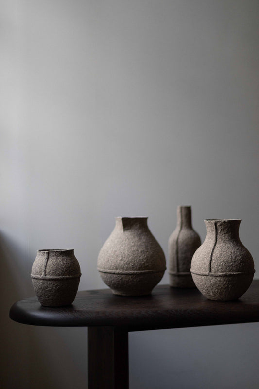 Paperpulp Grey Vase L, by Debbie Wijskamp