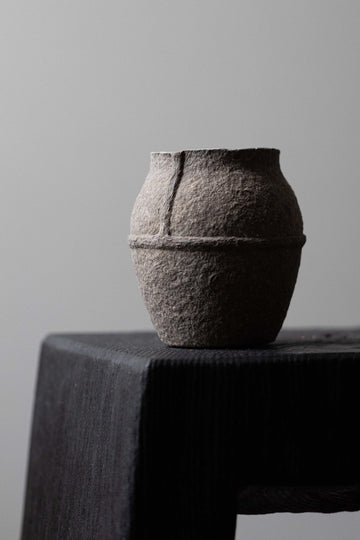 Paperpulp Grey Short Jar, by Debbie Wijskamp