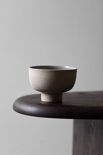 Small Stemmed Bowl, Grey, by Derek Wilson