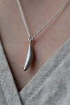 Small Silver Spiculum Drop Pendant by Adele Brereton