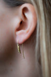 Leaf Earrings in Gold by Kerry Seaton