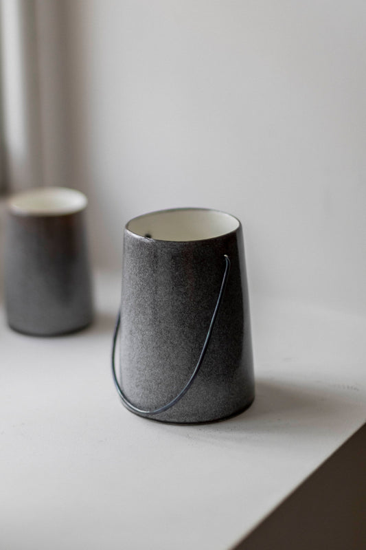 Stone Grey Copper Handle Vessel by Elaine Sheppard Bolt
