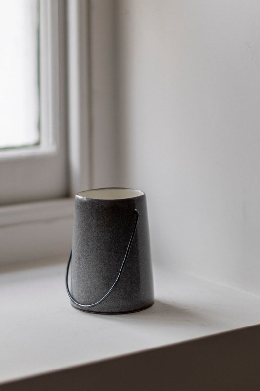 Stone Grey Copper Handle Vessel by Elaine Sheppard Bolt