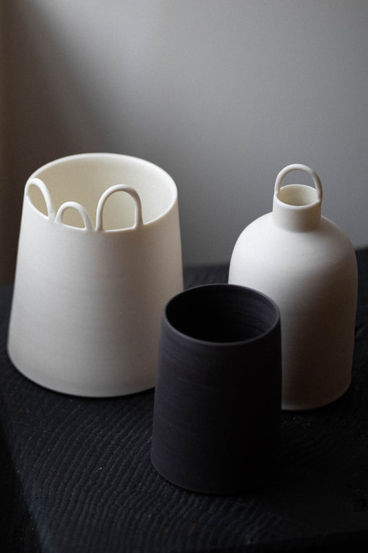 Flint Black Vessel by Elaine Sheppard Bolt
