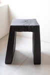 Charred and Oiled Oak Stool by Fritz Baumann
