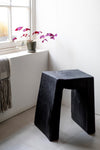 Charred and Oiled Oak Stool by Fritz Baumann