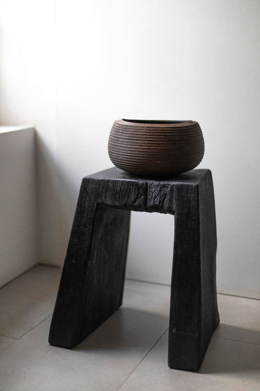 Ebonized & Limed Oak Bowl by Fritz Baumann