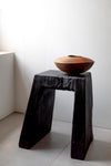 Limed Closed Oak Form Vessel by Fritz Baumann