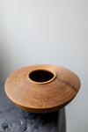 Limed Closed Oak Form Vessel by Fritz Baumann