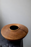 Limed Closed Oak Form Vessel by Fritz Baumann