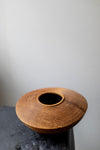 Limed Closed Oak Form Vessel by Fritz Baumann