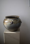 Cliff Ridge Vessel with Brass Base and Steel Lid by Chloé Rosetta Bell