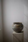 Cliff Ridge Vessel with Brass Base and Steel Lid by Chloé Rosetta Bell