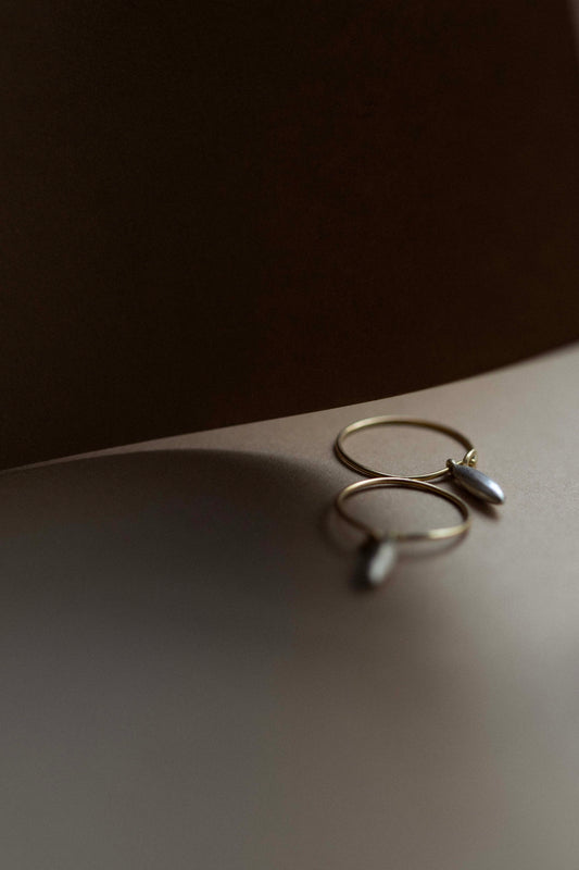 Rice Grain Ear Hoops by Kerry Seaton