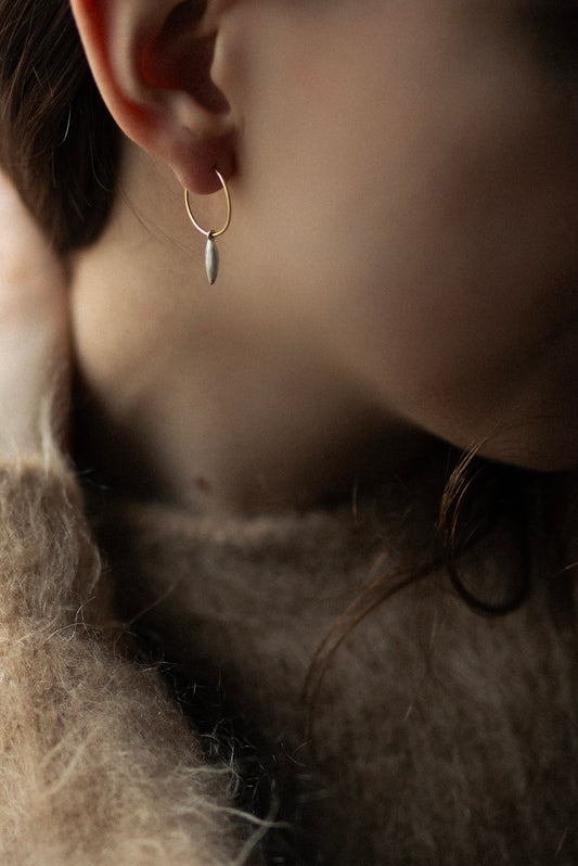 Rice Grain Ear Hoops by Kerry Seaton