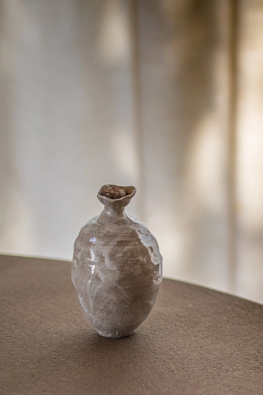 Vessel with Mudlark Stopper by Abigail Schama