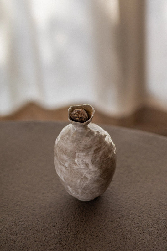 Vessel with Mudlark Stopper by Abigail Schama