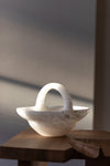 Basket Sculpture II in White Translucent Alabaster by Oliver Cook