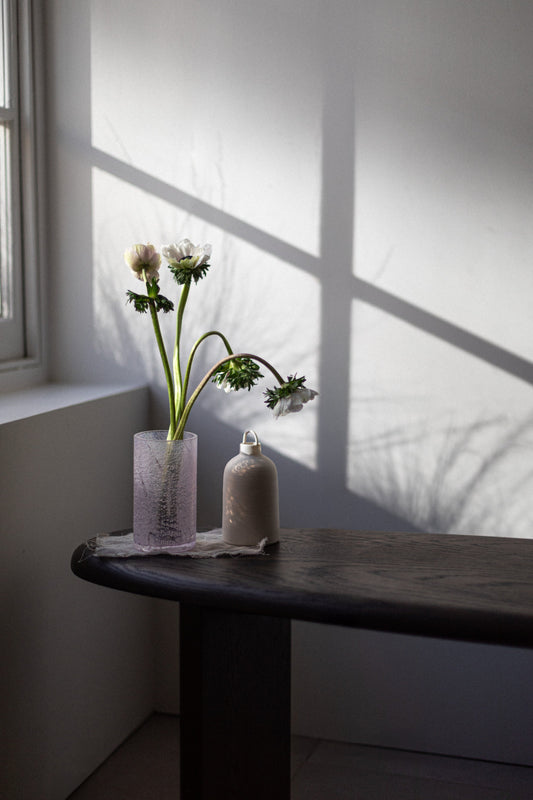 Lavender Glass Cylinder by Edmond Byrne