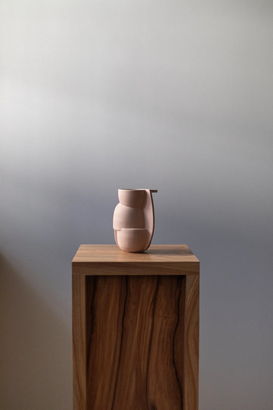 Small Constructed Vessel, Pink, by Derek Wilson