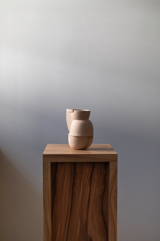 Small Constructed Vessel, Beige, by Derek Wilson