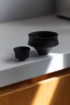 TOHKA Sake Cup, Teahouse Garden, Black by GATO MIKIO